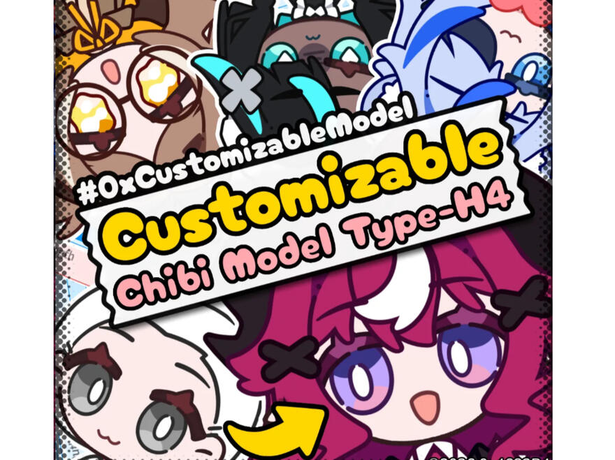 Customizable Vtuber Model "Type-H4 Chibi" | 0x4682B